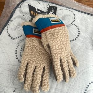 Elmer Beige/Blue Fleece Gloves/Mittens